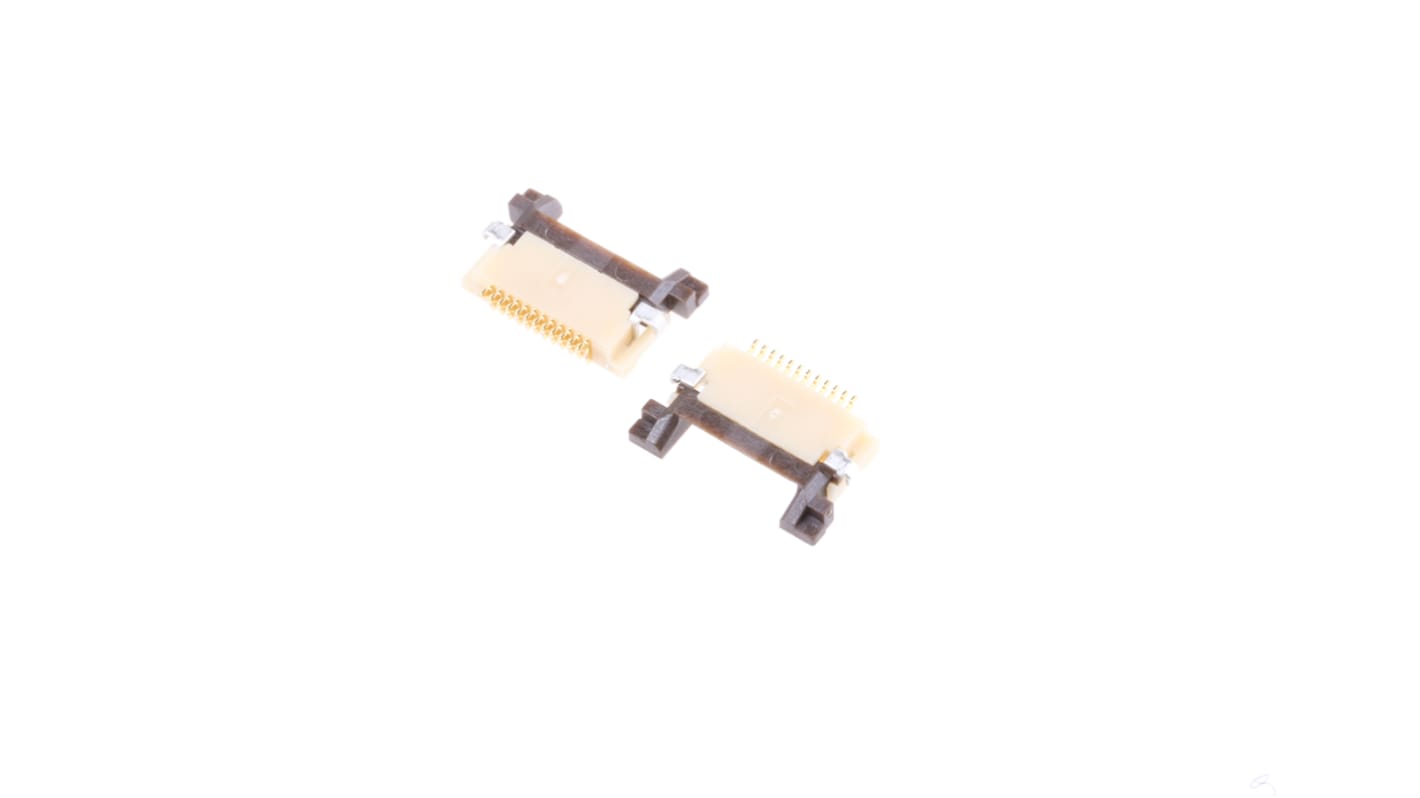 Hirose, FH12 0.5mm Pitch 12 Way Right Angle Female FPC Connector, ZIF Top Contact