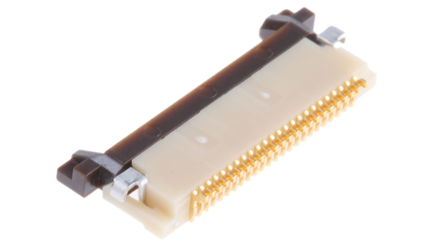 Hirose FPC连接器, 母座, 24p, 0.5mm间距, 单排, SMT安装, 直角, 500mA, 50 V 交流, FH12系列
