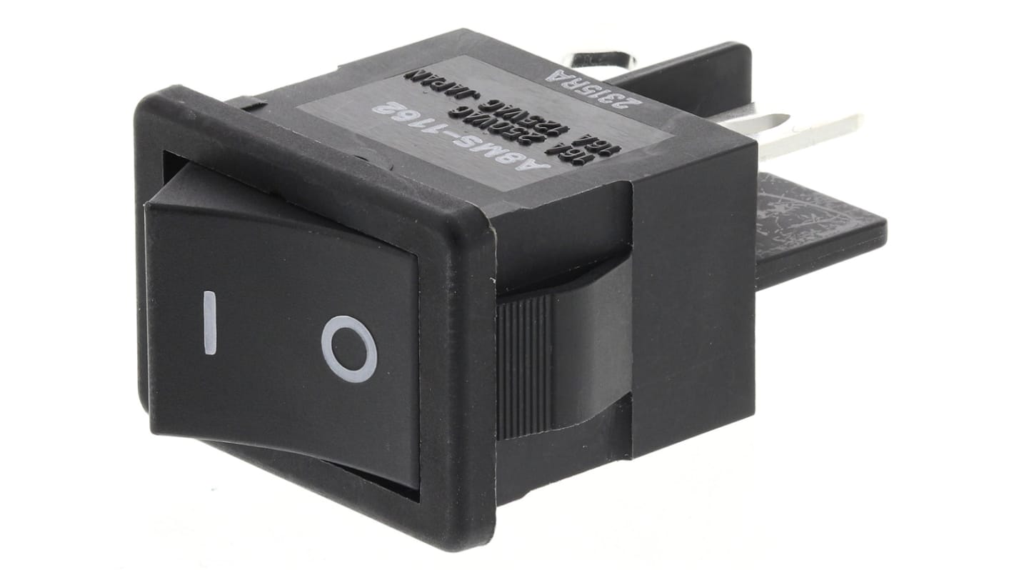 Omron SPST, Latching Rocker Switch Panel Mount