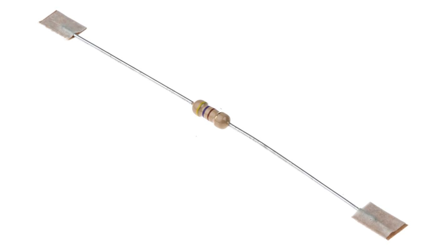 RS PRO 碳膜电阻, 470Ω, 0.25W, ±5%容差, -500 → +350ppm/°C, 0623