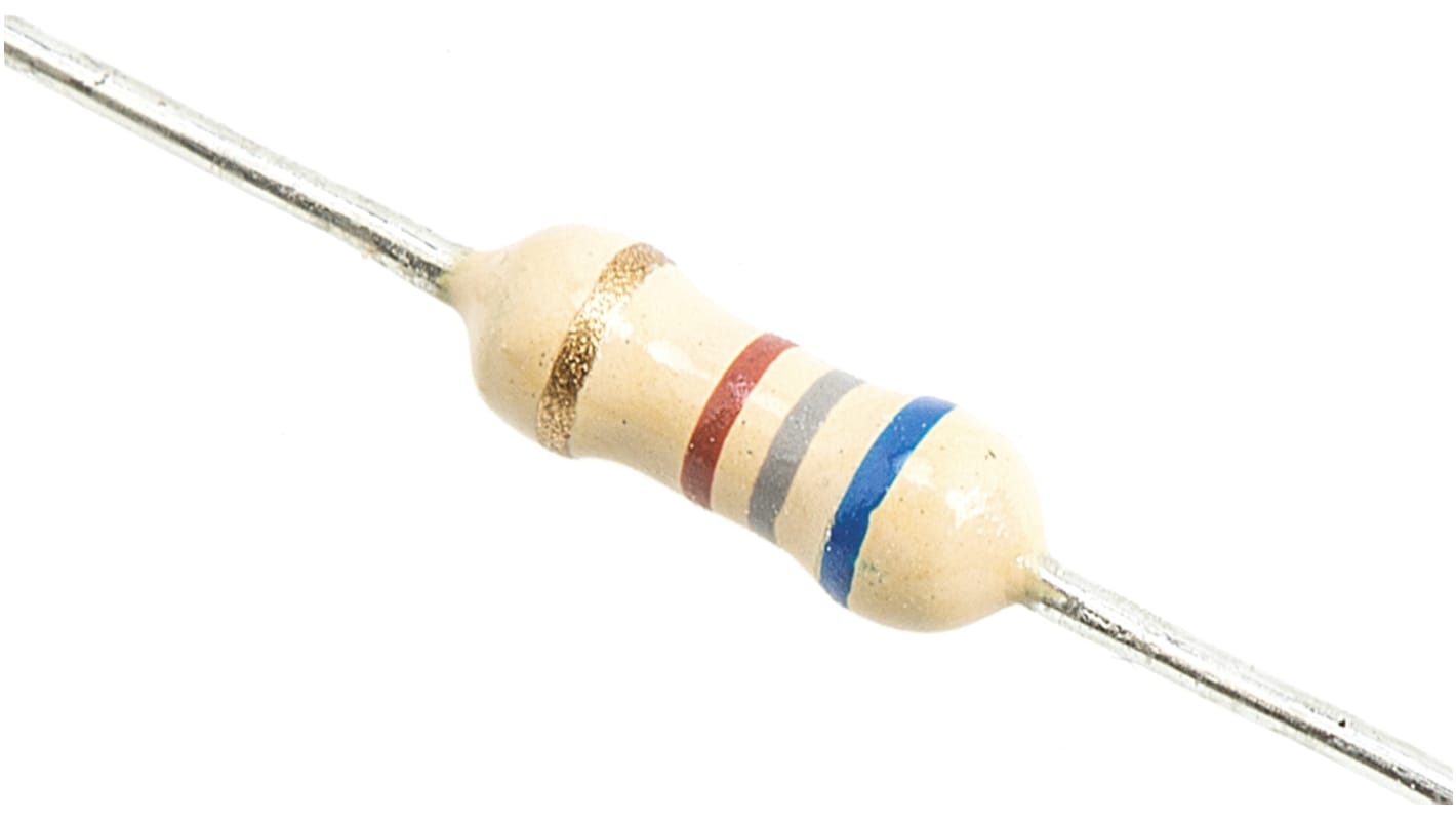RS PRO 碳膜电阻, 680Ω, 0.25W, ±5%容差, -500 → +350ppm/°C, 0623