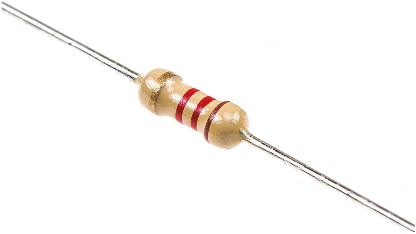 RS PRO Ellenállás, 1.2kΩ, ±5%, 0.25W, Szénréteg