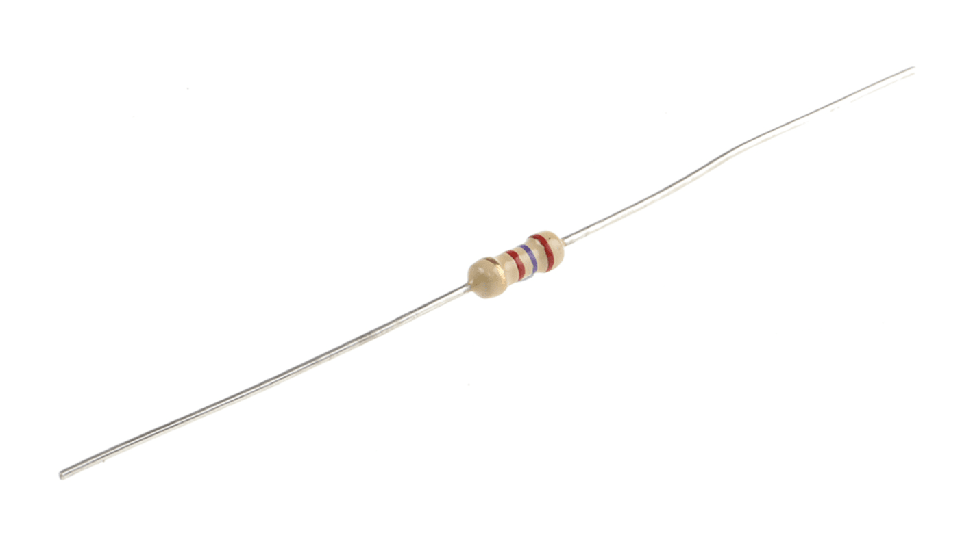 RS PRO 2.7kΩ Carbon Film Resistor 0.25W ±5%