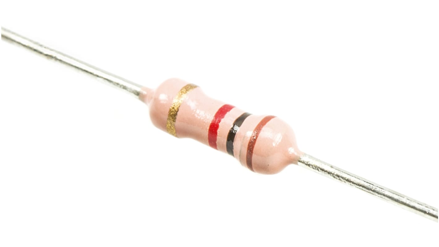 RS PRO 碳膜电阻, 1kΩ, 0.5W, ±5%容差, -500 → +350ppm/°C, 0623