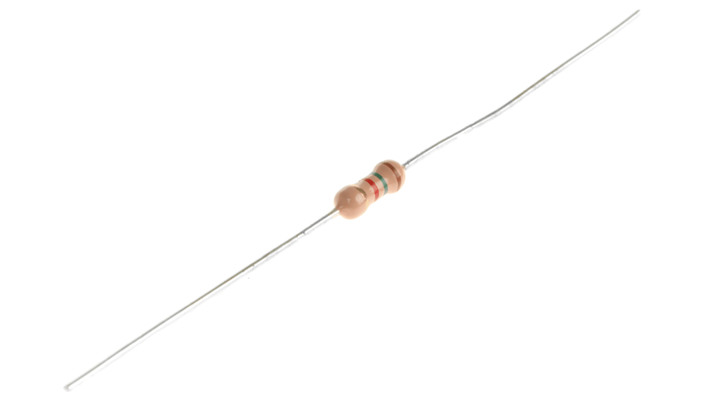 RS PRO 碳膜电阻, 1.5kΩ, 0.5W, ±5%容差, -500 → +350ppm/°C, 0623