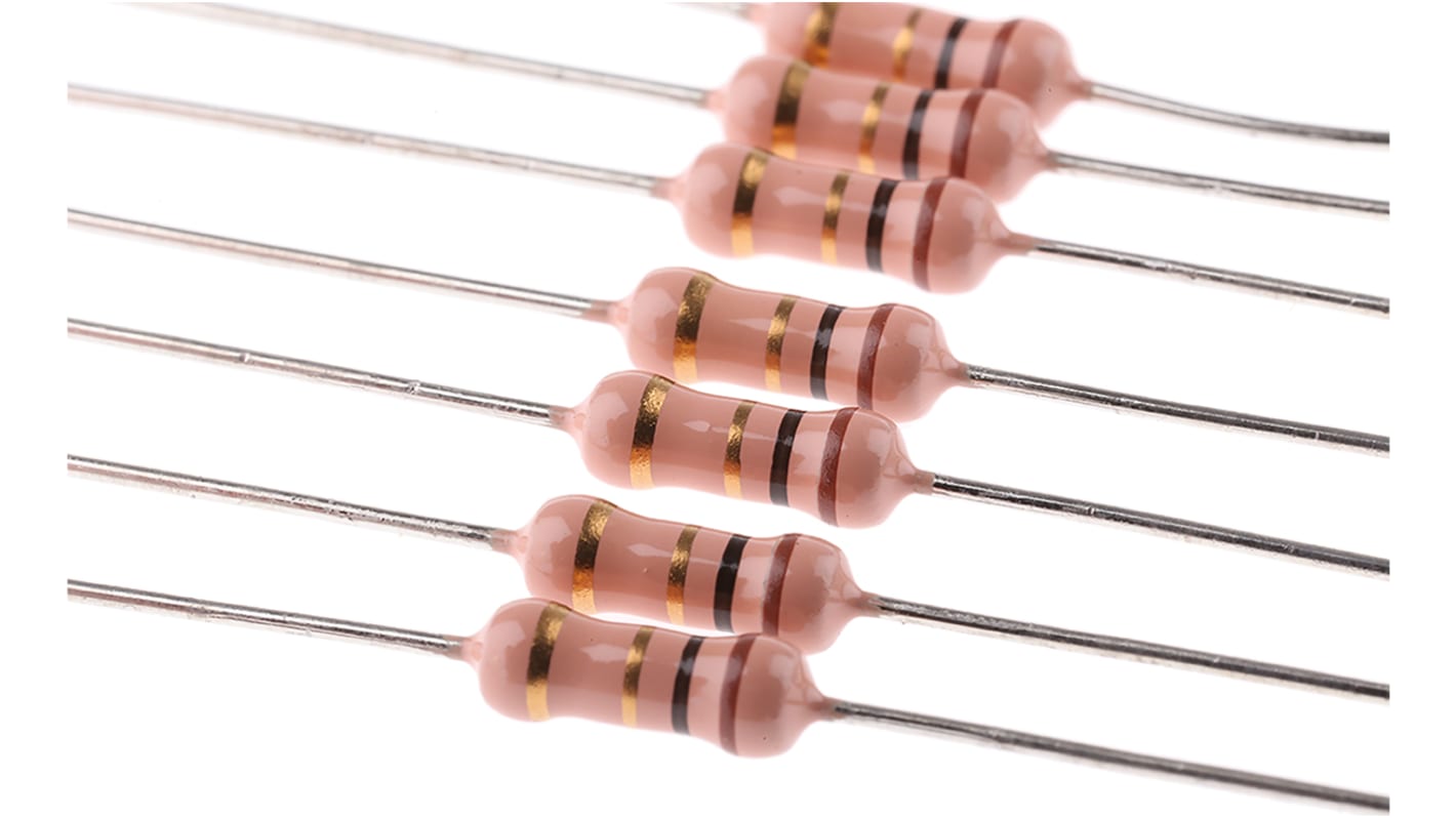 RS PRO 碳膜电阻, 1Ω, 1W, ±5%容差, -500 → +350ppm/°C, 0932