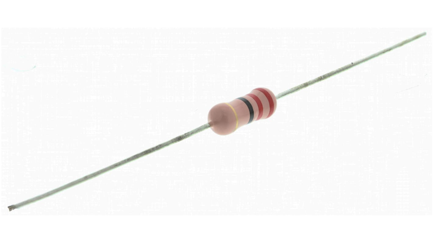 RS PRO 碳膜电阻, 22Ω, 2W, ±5%容差, -500 → +350ppm/°C, 1145