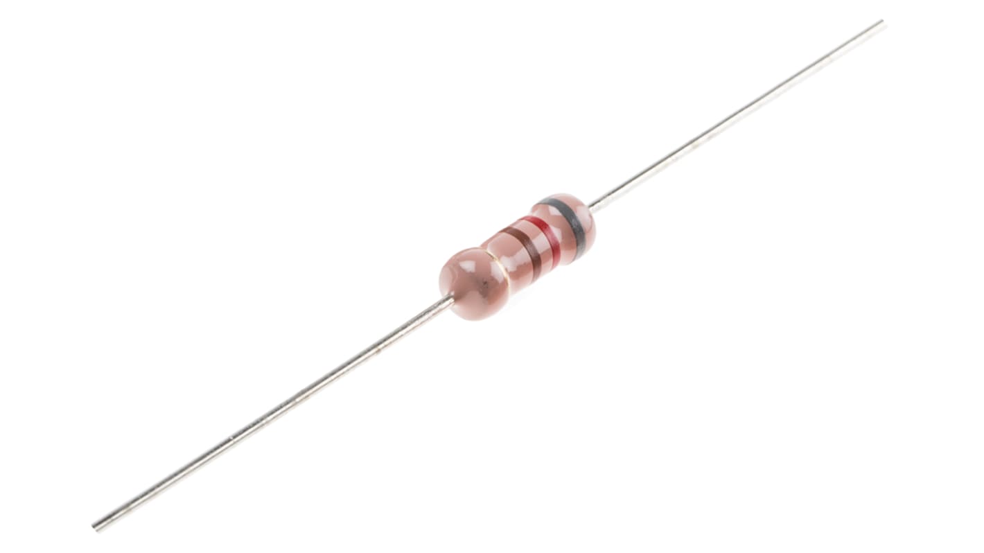 RS PRO 碳膜电阻, 820Ω, 2W, ±5%容差, -500 → +350ppm/°C, 1145