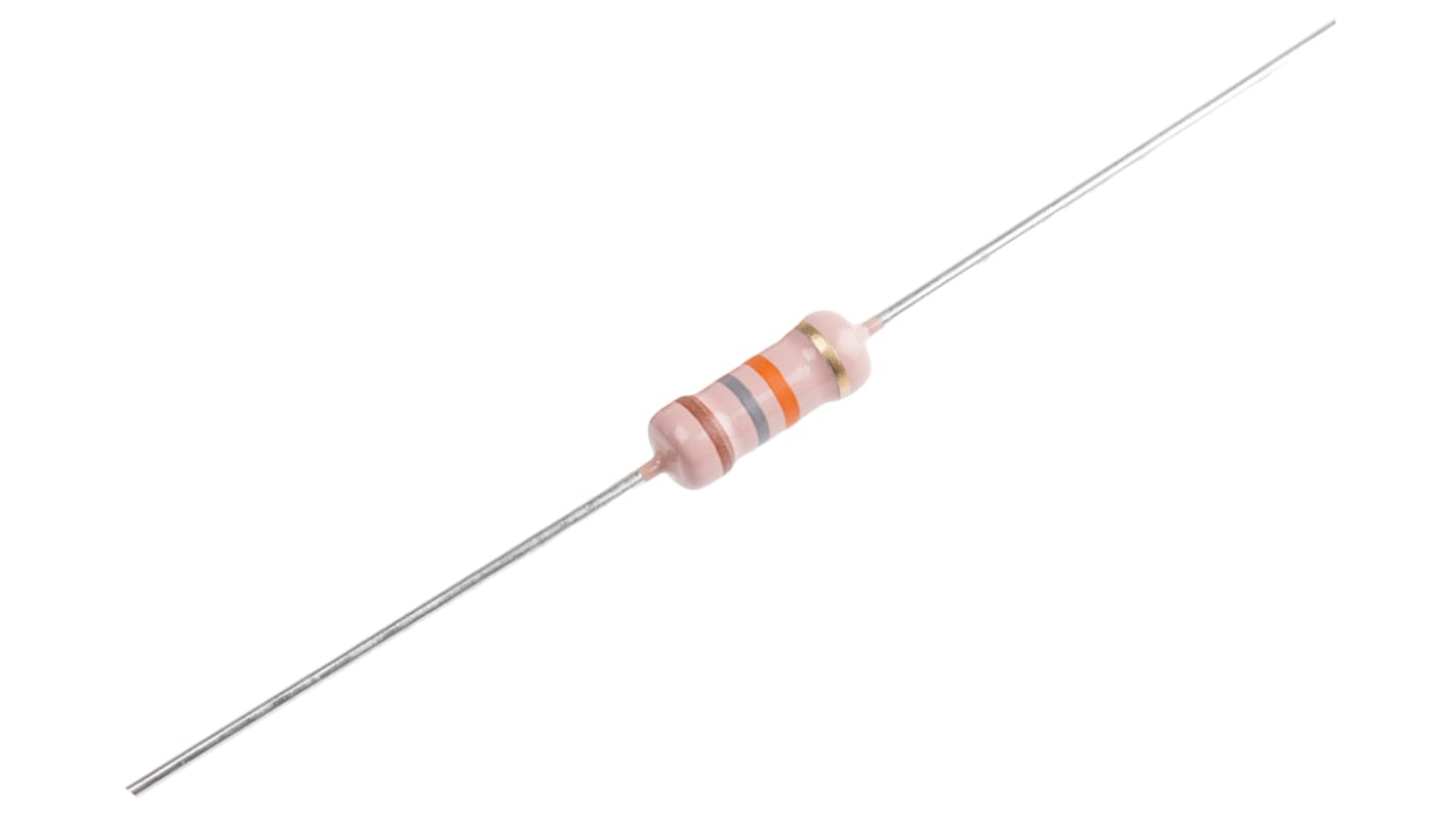 RS PRO 碳膜电阻, 18kΩ, 2W, ±5%容差, -500 → +350ppm/°C, 1145