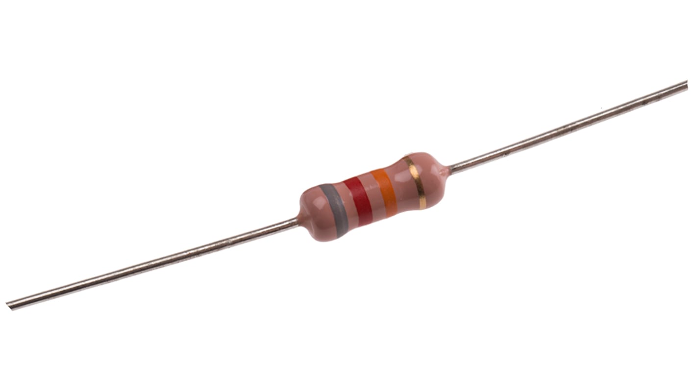 RS PRO 碳膜电阻, 82kΩ, 2W, ±5%容差, -500 → +350ppm/°C, 1145