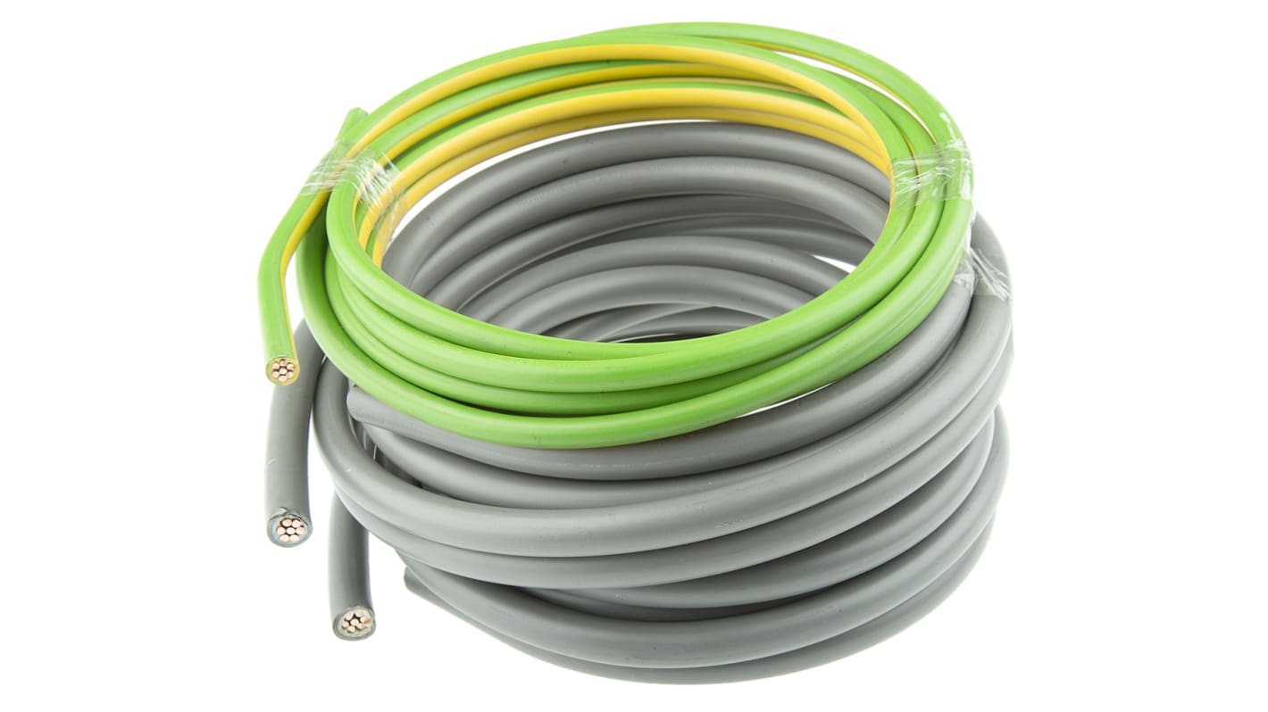 Prysmian 6181Y Series Grey 25 mm² Conduit & Trunking Cable, 3m