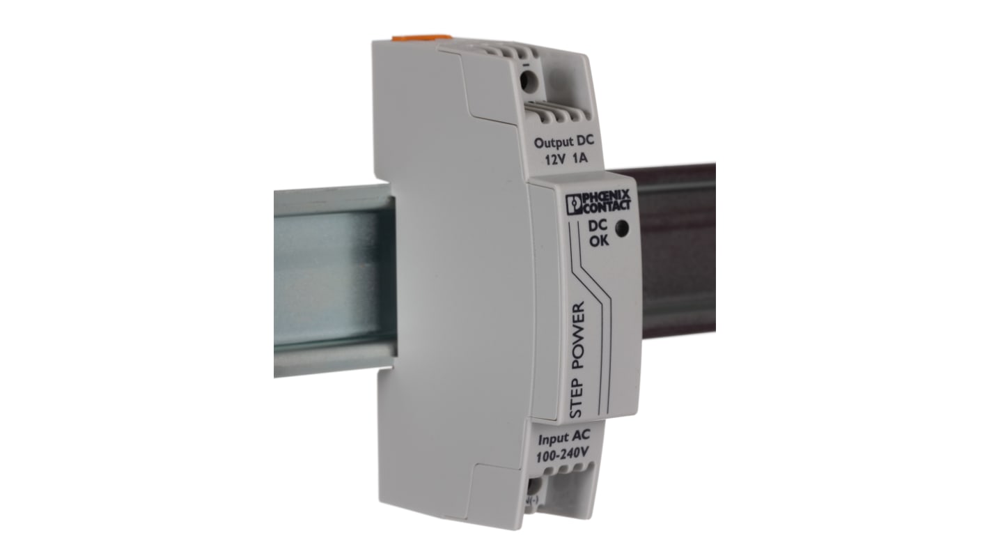 フエニックスコンタクト STEP POWER DINレール取付け用スイッチング電源 12V dc, 1A, 12W
