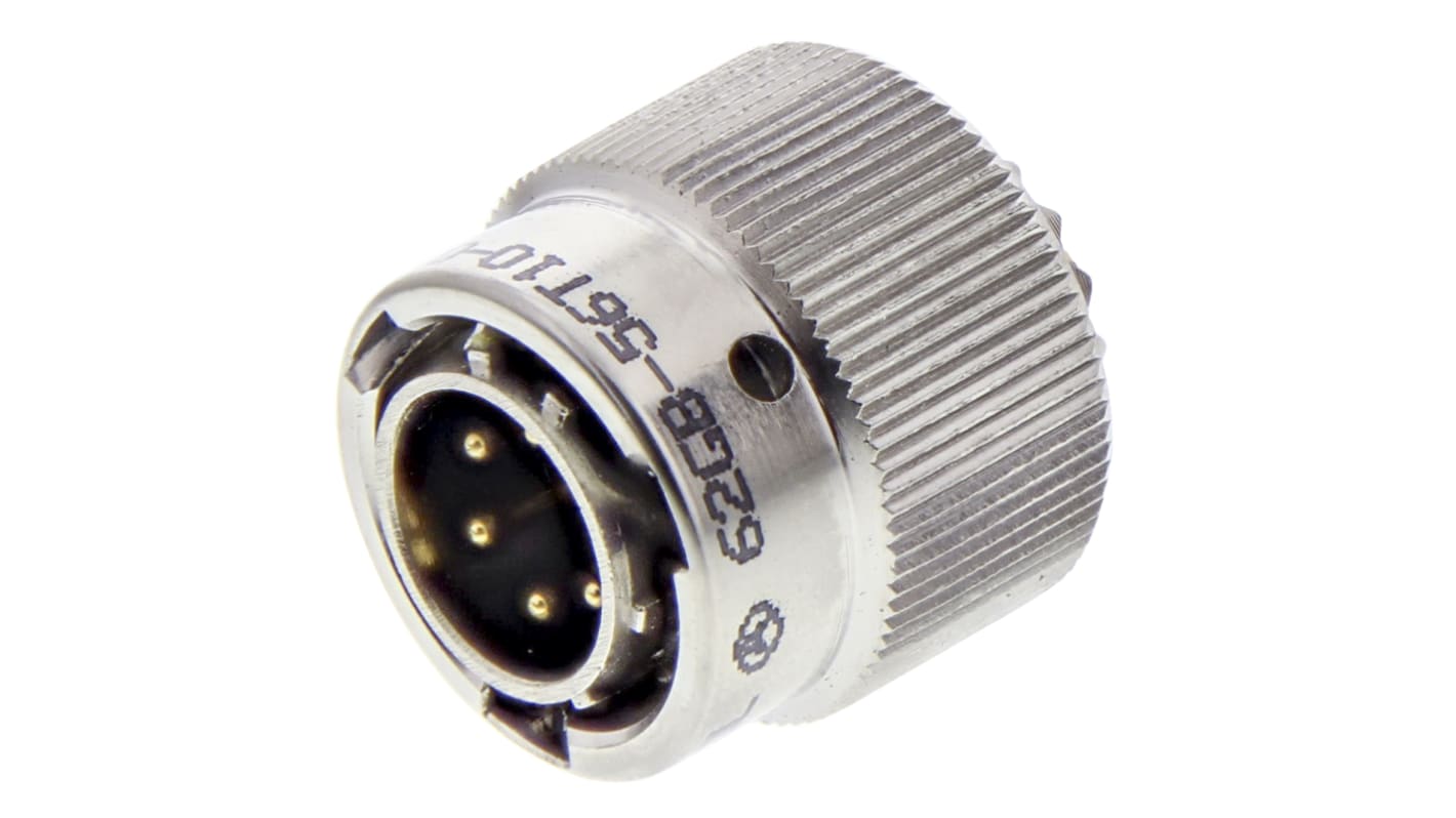 Amphenol Limited, 62GB, Nickel Iron Alloy 6 Way Cable Mount MIL Spec Circular Connector Plug, Pin Contacts,Shell Size