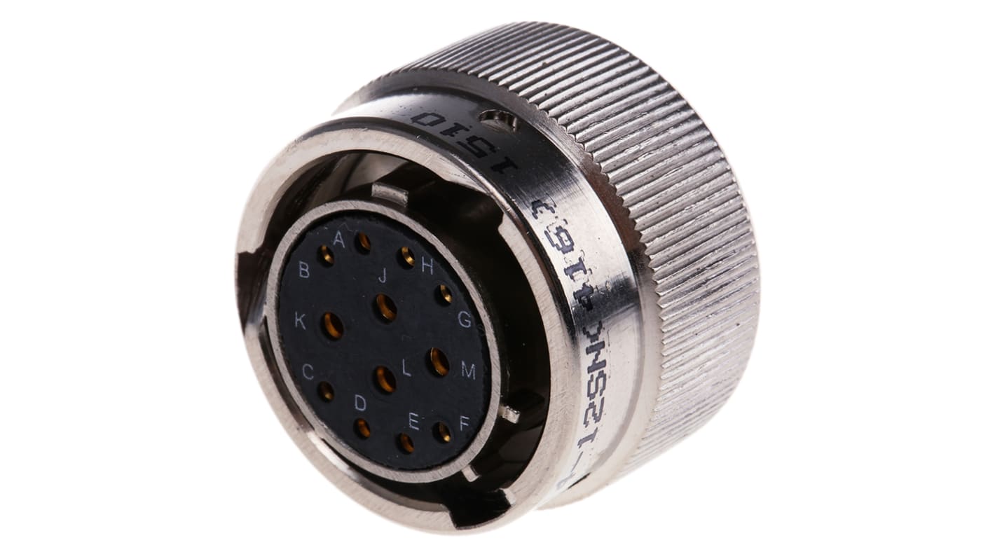 Amphenol Limited, 62GB, Nickel Iron Alloy 12 Way Cable Mount MIL Spec Circular Connector Plug, Socket Contacts,Shell