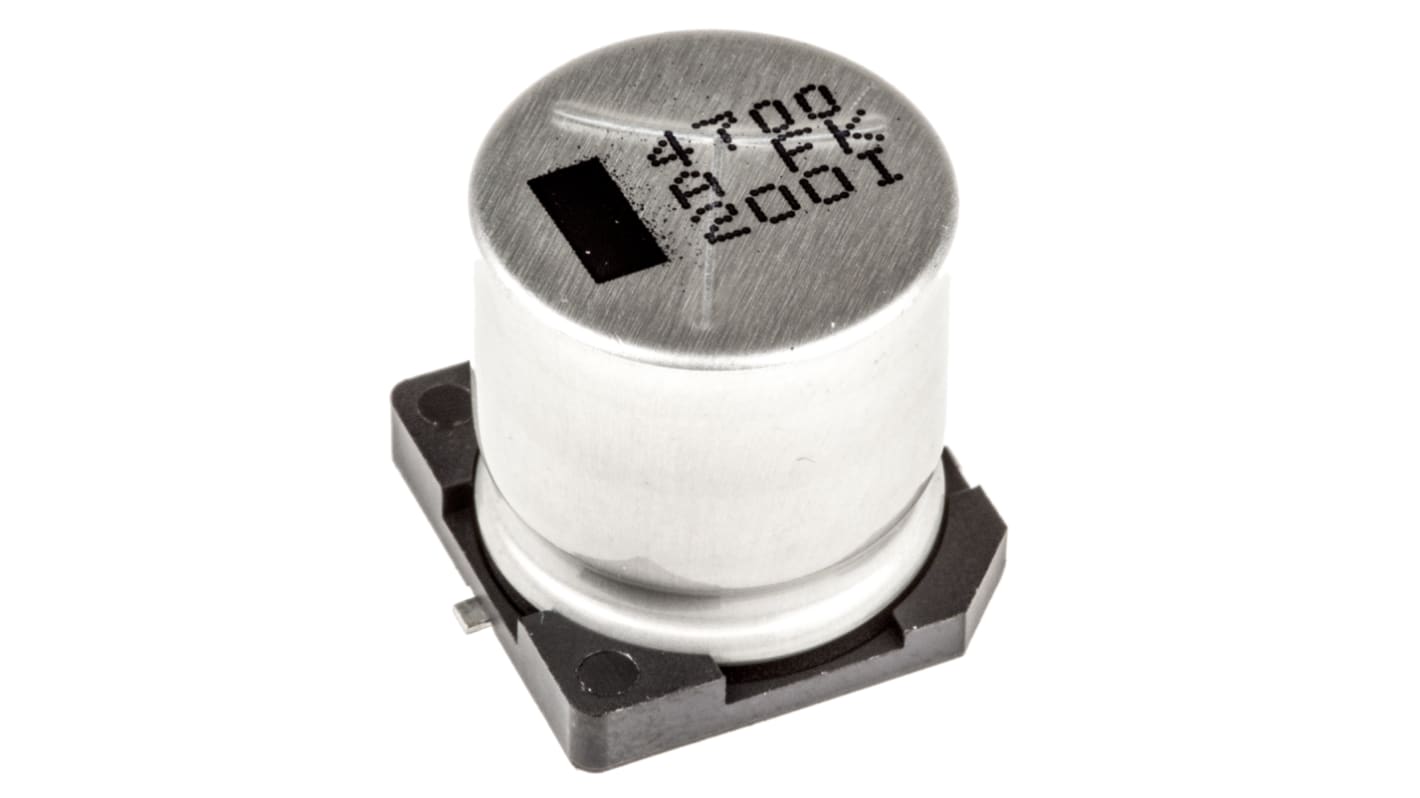 Panasonic , SMD Aluminium-Elektrolyt Kondensator 4700μF ±20% / 10V dc, Ø 16mm x 16.5mm, bis 105°C