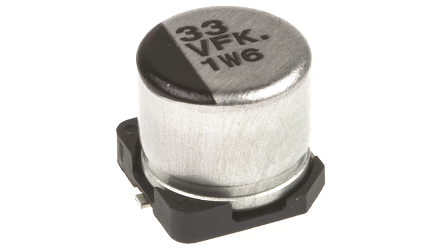 Panasonic 33μF Aluminium Electrolytic Aluminium Electrolytic Capacitor 35V dc, Surface Mount - EEEFK1V330P