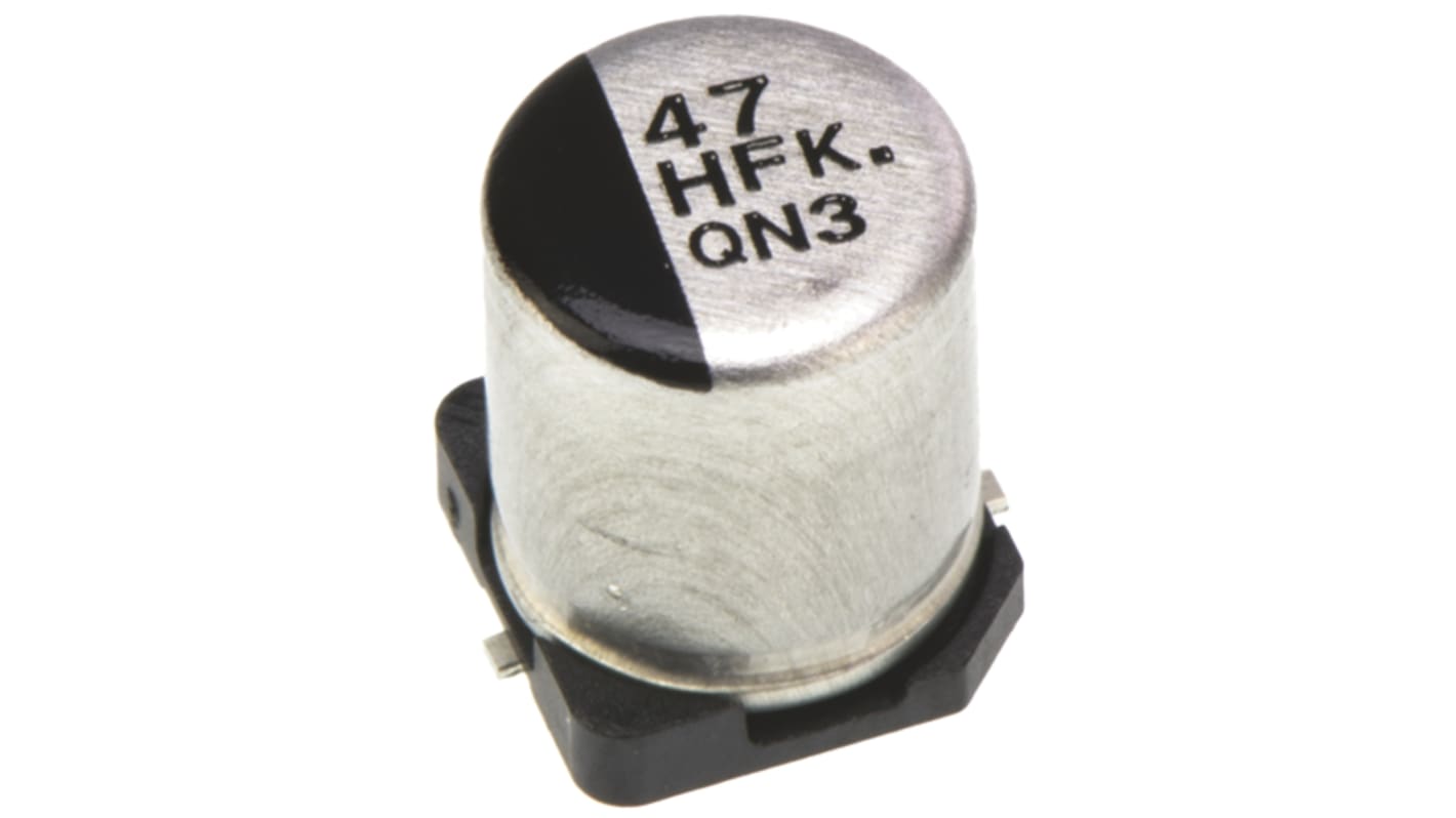 Panasonic 47μF Aluminium Electrolytic Aluminium Electrolytic Capacitor 50V dc, Surface Mount - EEEFK1H470XP