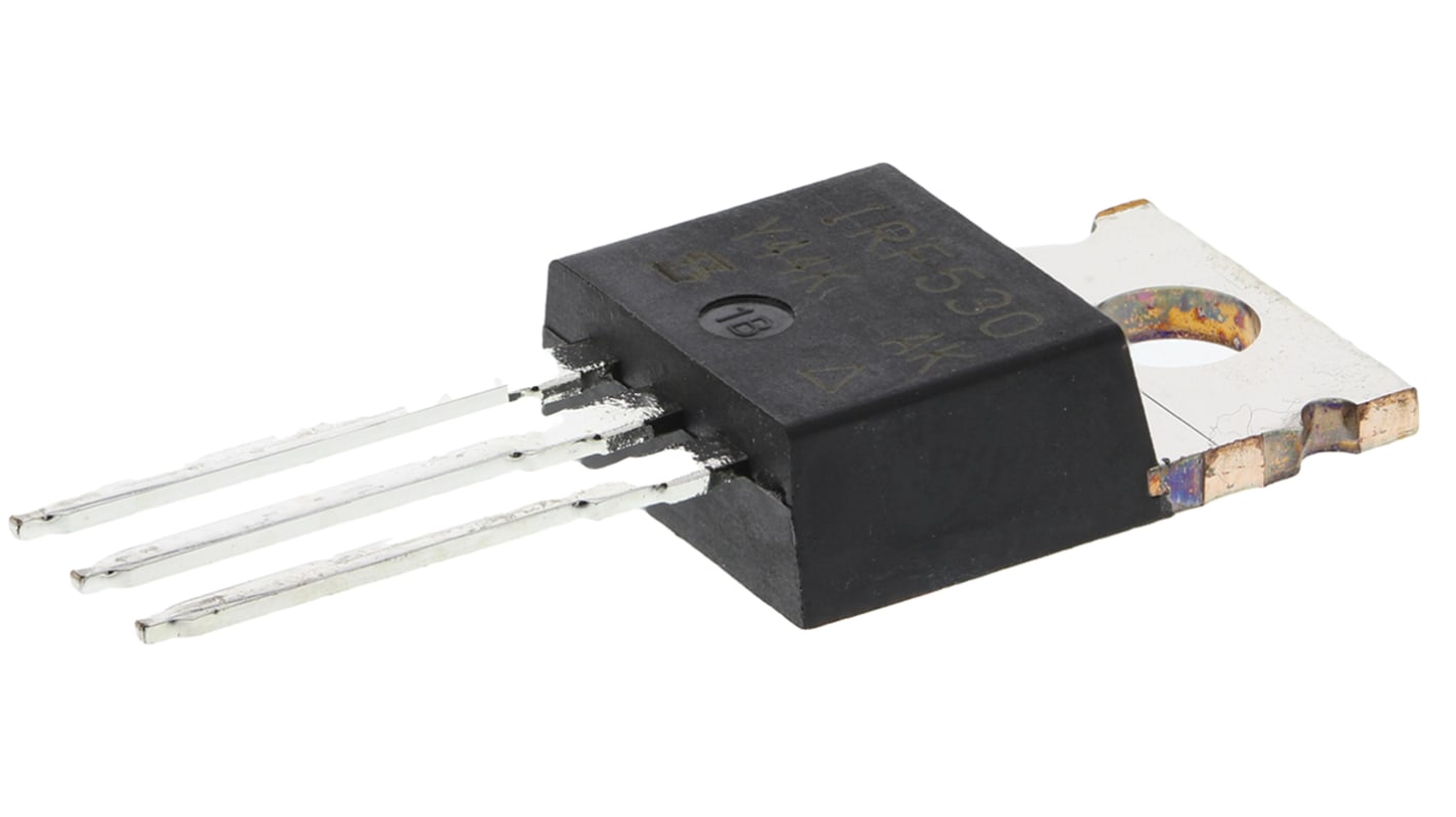 Vishay N-Channel MOSFET, 14 A, 100 V, 3-Pin TO-220AB IRF530PBF