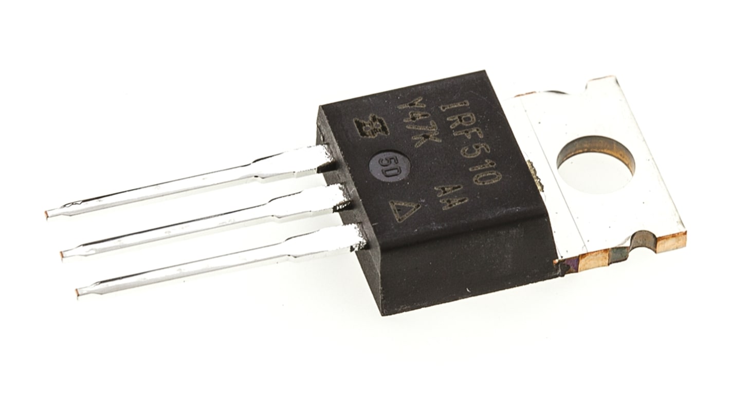 N-Channel MOSFET, 5.6 A, 100 V, 3-Pin TO-220AB Vishay IRF510PBF