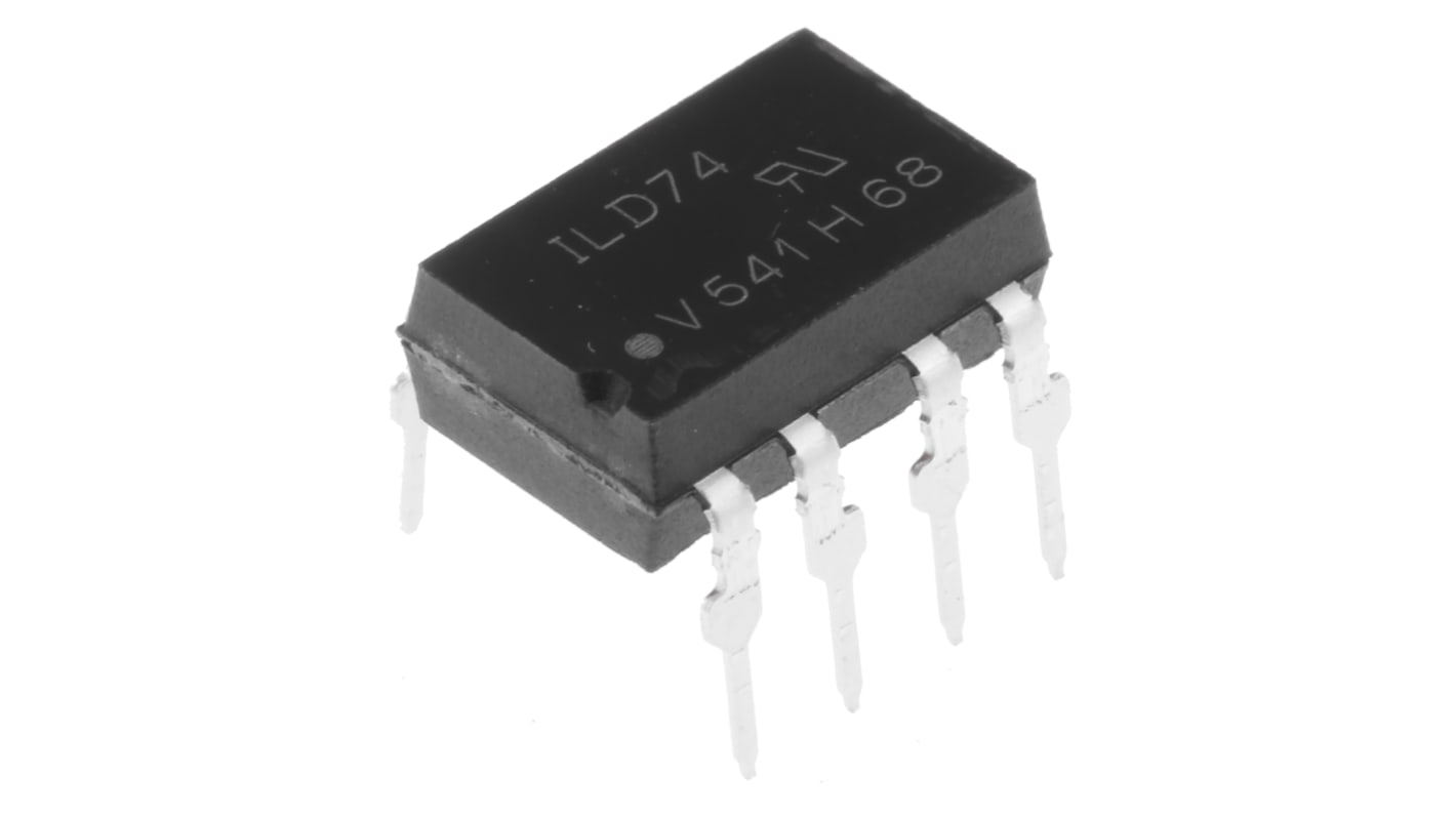 Vishay, ILD74 DC Input Transistor Output Dual Optocoupler, Through Hole, 8-Pin PDIP