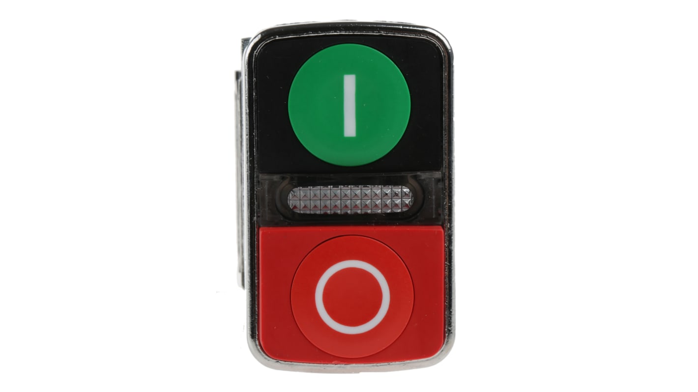 Schneider Electric Harmony XB4 Series Illuminated Push Button, Panel Mount, 22mm Cutout, SPDT, IP66, IP69K