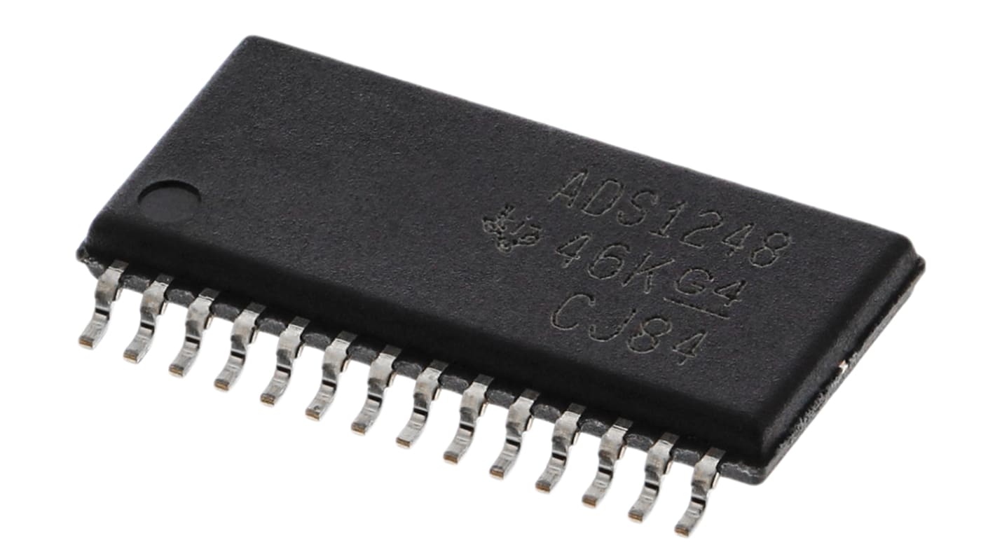 Texas Instruments 24-Bit ADC ADS1248IPW Octal, 2ksps TSSOP, 28-Pin