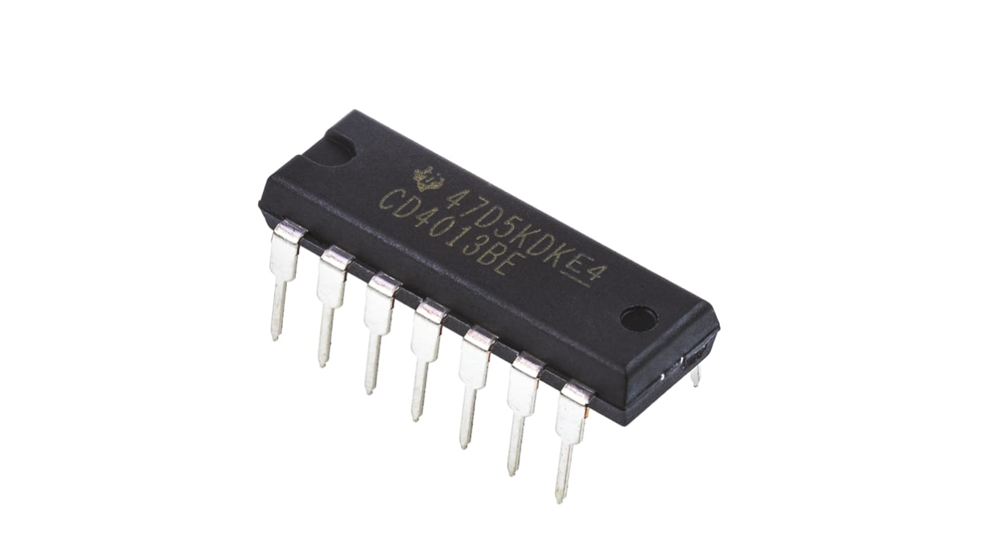 Układ przerzutnika CD4013BE 14-pinowy, PDIP, Texas Instruments