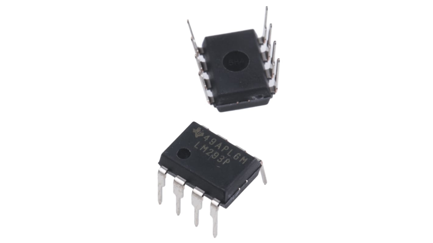 Texas Instruments, 差分 比较器, PDIP封装 2通道, 开路集电极输出, 双，单电源