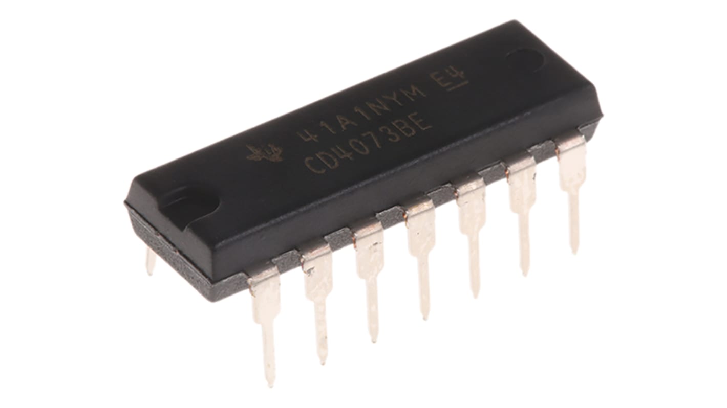 Texas Instruments 与门, 通孔安装, PDIP, 3元件, 每逻辑门3输入, 14p, 最大18 V