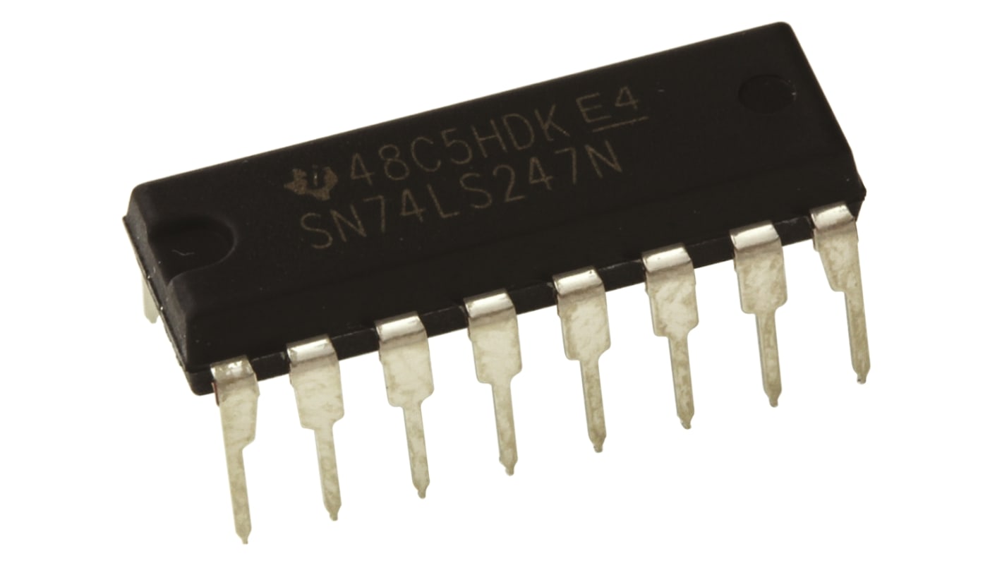 Texas Instruments SN74LS247N, Decoder, 16-Pin PDIP