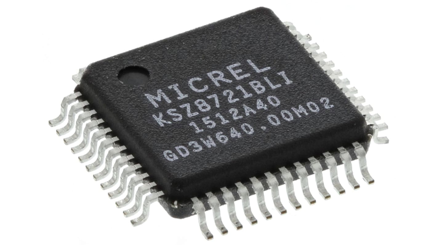 Microchip , 1-Channel Ethernet Transceiver 48-Pin LQFP, KSZ8721BLI