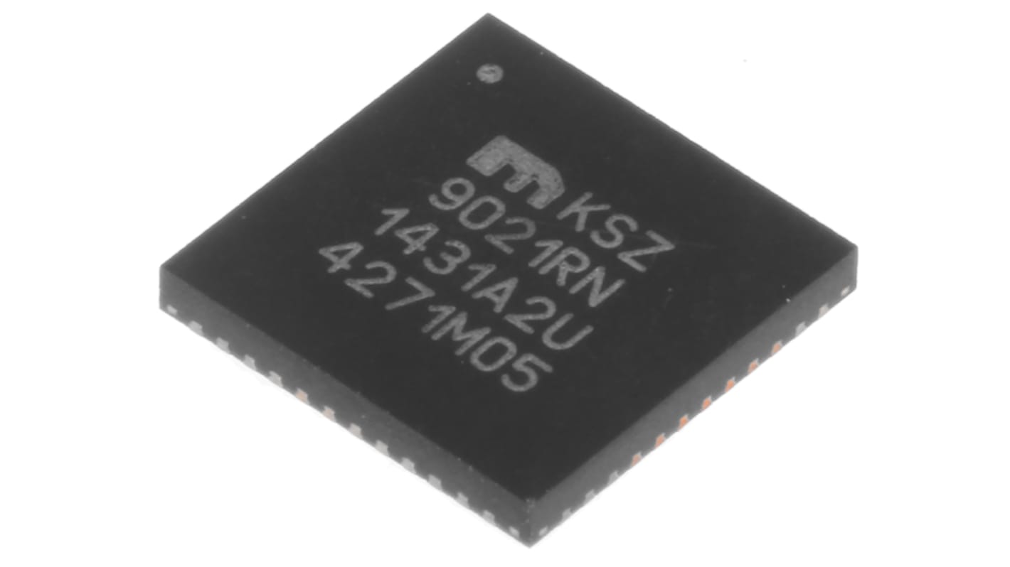 マイクレル,  イーサネットトランシーバ 1000BASE-T, 100BASE-TX, 10BASE-T, IEEE 802.3, 1.2 V, 48-Pin QFN