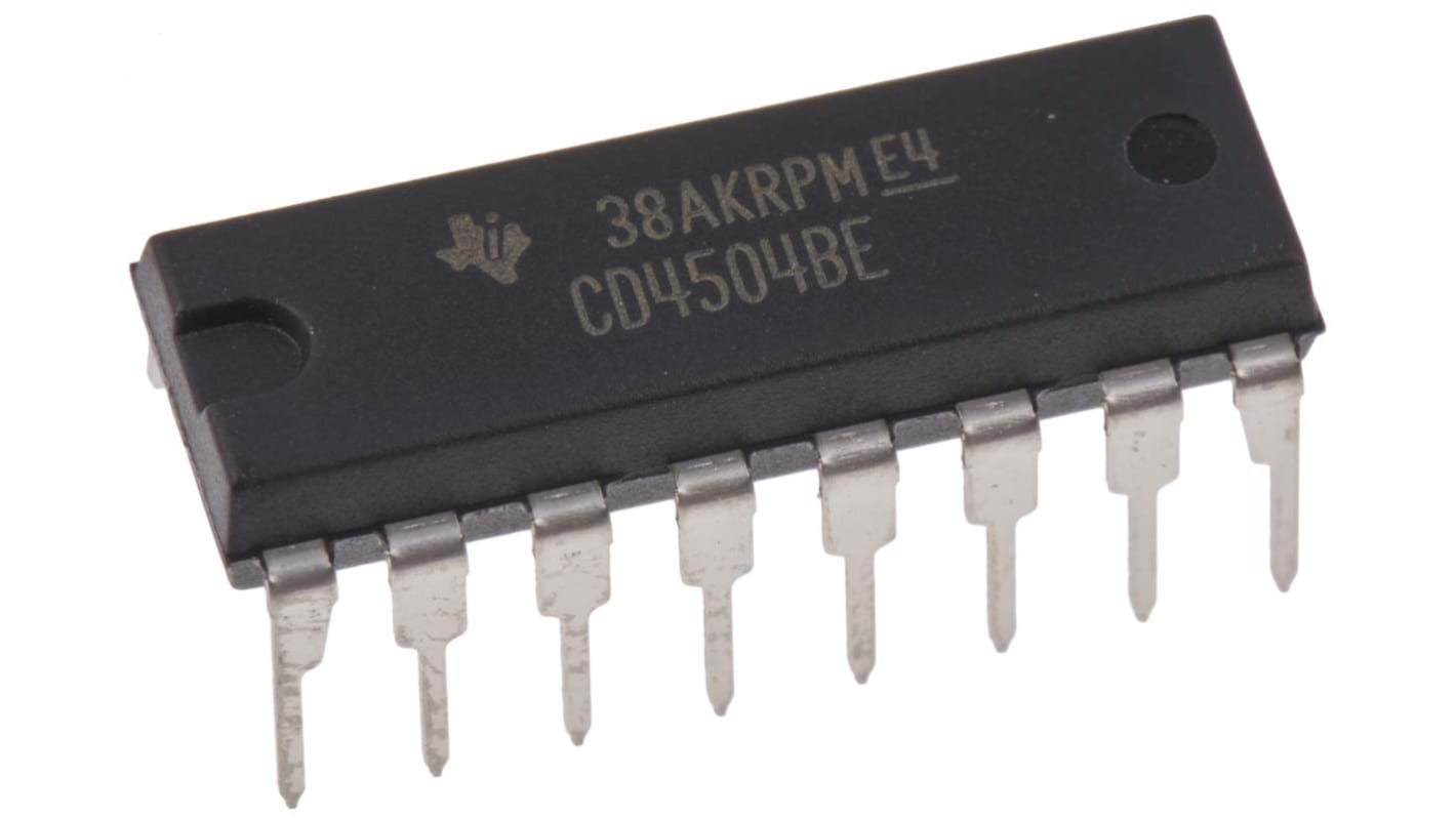 Texas Instruments CD4504BE, Voltage Level Shifter Voltage Level Shifter CMOS, TTL to CMOS, 16-Pin PDIP