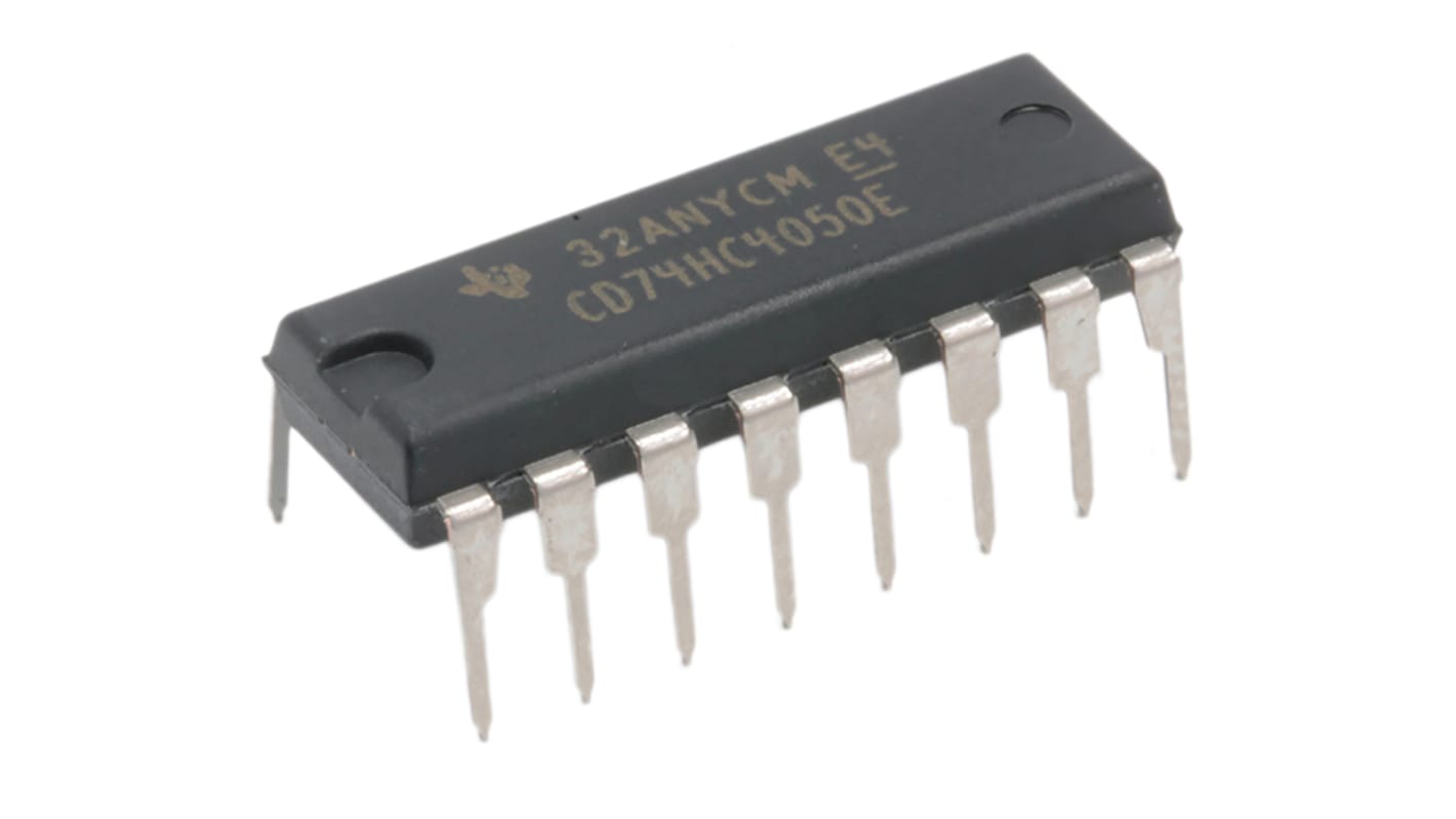 Texas Instruments CD74HC4050E, Hex-Channel Non-Inverting Buffer & Converter Combination Circuit, 16-Pin PDIP