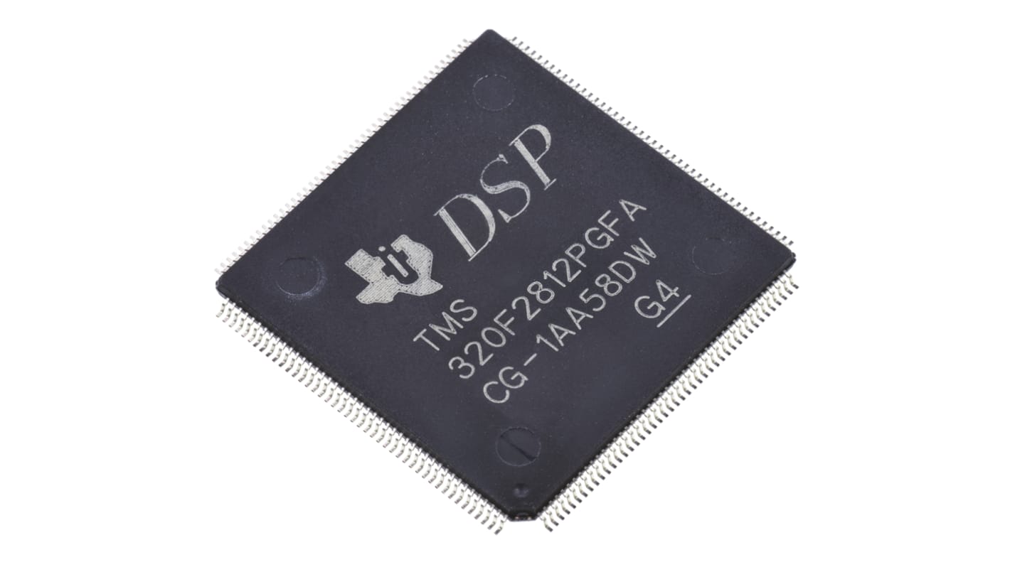TMS320F2812PGFA Texas Instruments, 32bit Digital Signal Processor 150MHz 256 kB Flash EEPROM 176-Pin LQFP