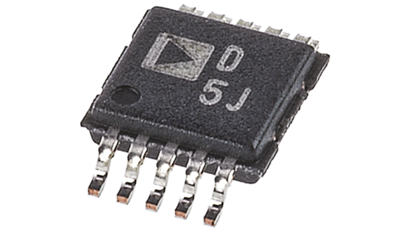 Convertidor digital a analógico AD5624BRMZ, 12 bit, 287ksps ±1%FSR Quad MSOP, 10 pines, Serie (SPI/QSPI/Microwire)