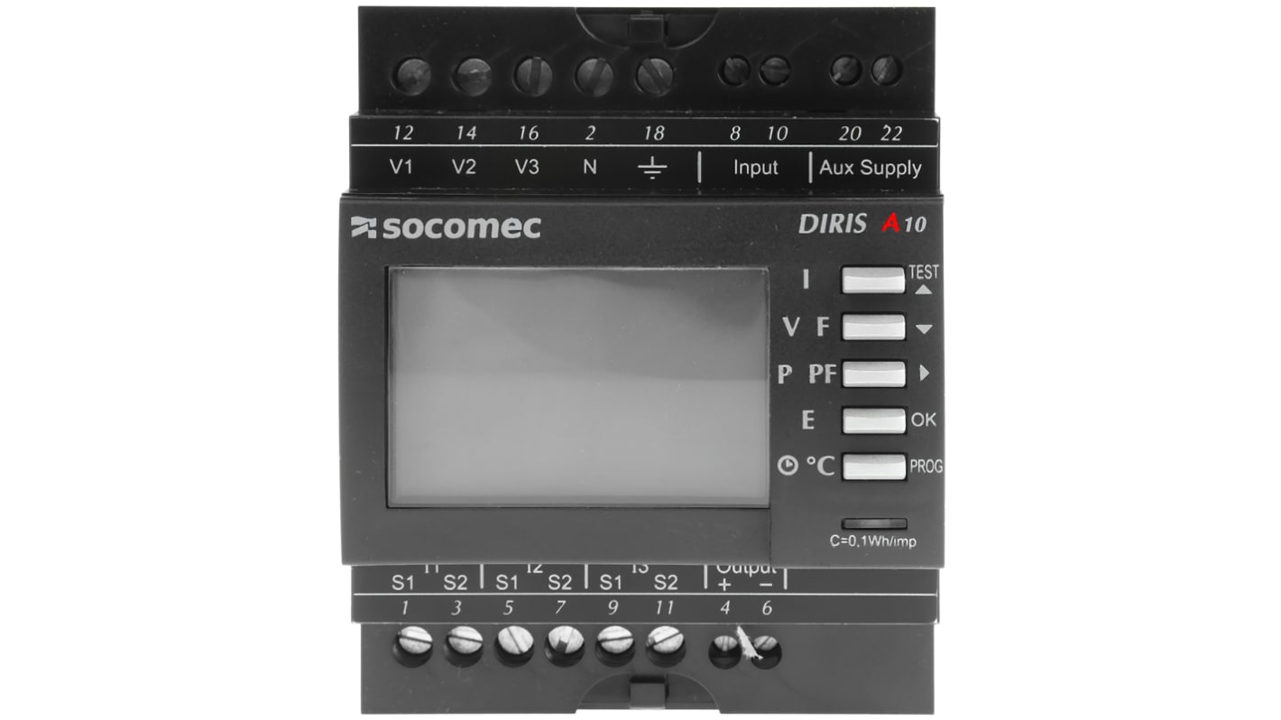 Socomec 2, 3 Phase LCD Energy Meter