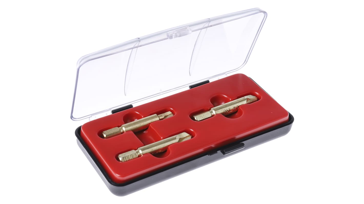 RS PRO 3 piece Steel Screw Extractor Set