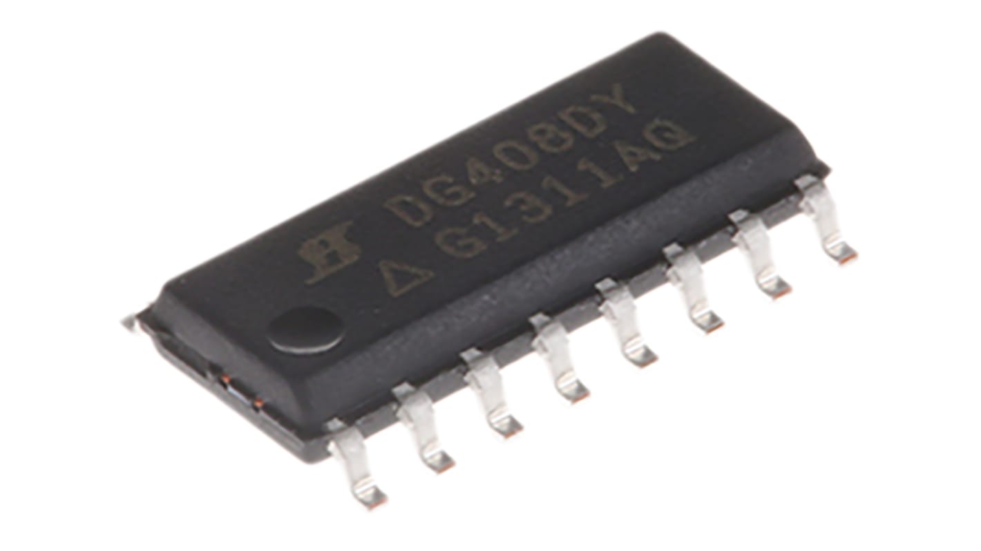 Vishay DG408DY-T1-E3 Multiplexer Single 8:1 15 V, 18 V, 24 V, 28 V, 16-Pin SOIC