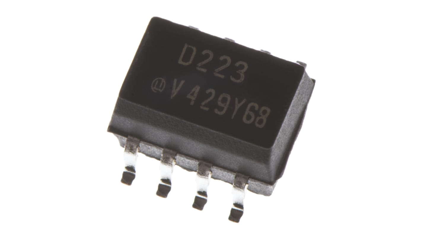 Vishay, ILD223T DC Input Darlington Output Dual Optocoupler, Surface Mount, 8-Pin SOIC