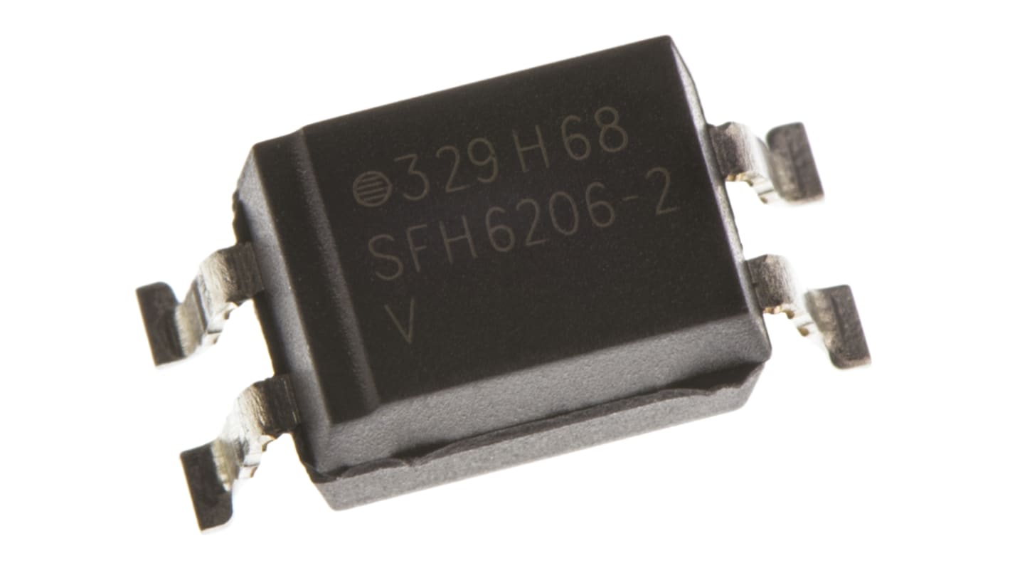 Vishay, SFH6206-2T AC Input Transistor Output Optocoupler, Surface Mount, 4-Pin SMD