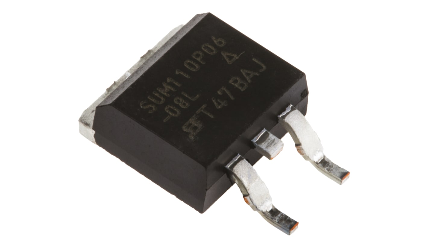 P-Channel MOSFET, 110 A, 60 V, 3-Pin D2PAK Vishay SUM110P06-08L-E3