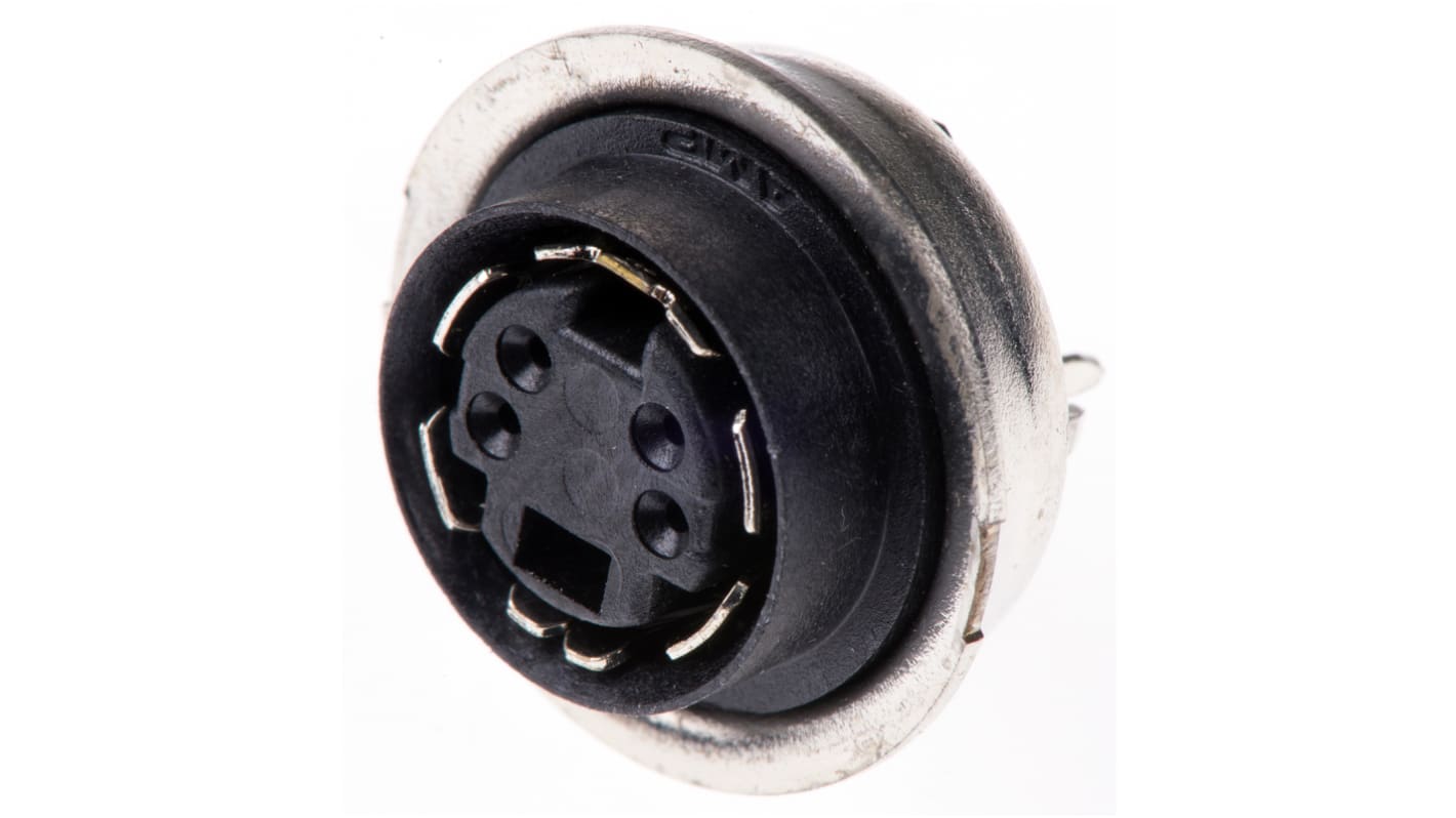TE Connectivity DIN插座, 4pin, 微型, 通孔安装, 焊接, 30 V 交流, 1A, 5750317-2