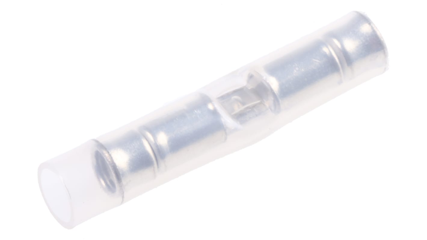 TE Connectivity, PIDG Butt Splice Connector, Natural, Insulated, Tin 24 → 20 AWG