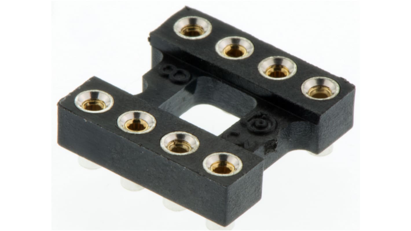 Aries Electronics 2.54mm Pitch Vertical 8 Way, SMT Open Frame IC Dip Socket, 3A