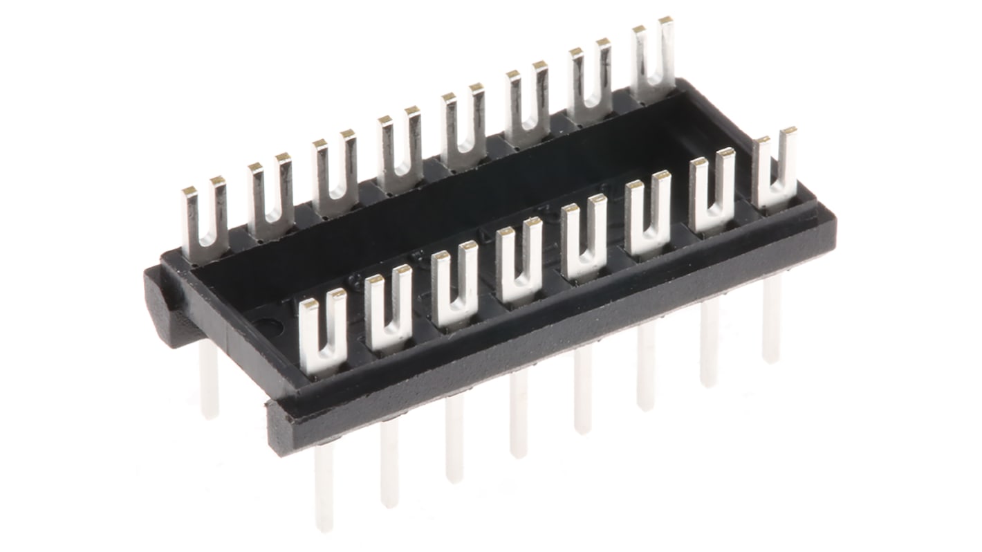 Connettore DIL Aries Electronics, passo 2.54mm 16 vie, montaggio Montaggio con foro passante, placcatura contatti