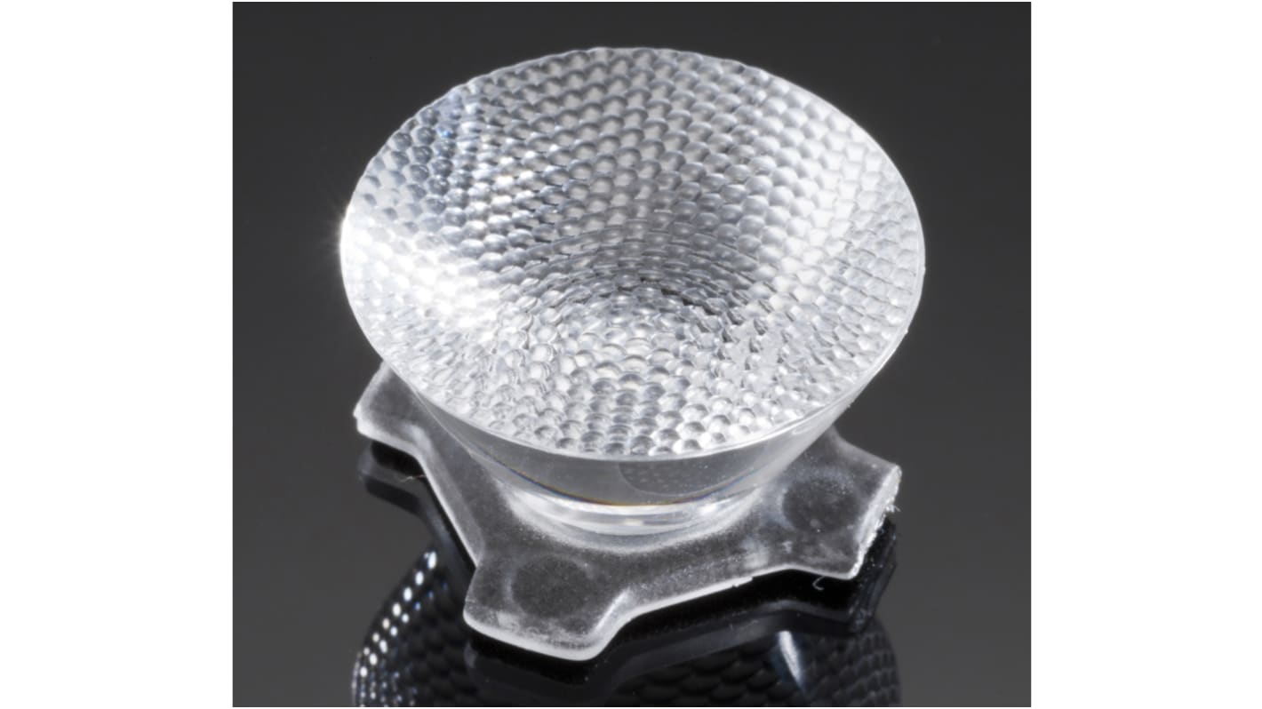 Lente LED Ledil, diámetro 21.6mm, 21.6 (Dia.) x 11.7mm, Ángulo Medio, 25 → 29 °, para Cree XB-D, Cree XB-H, Cree