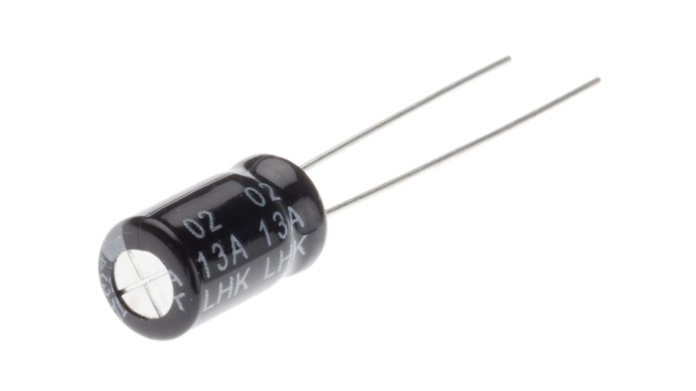 RS PRO, THT Aluminium-Elektrolyt Kondensator 330μF ±20% / 6.3V dc, Ø 6.3mm x 11mm x 11mm, bis 105°C