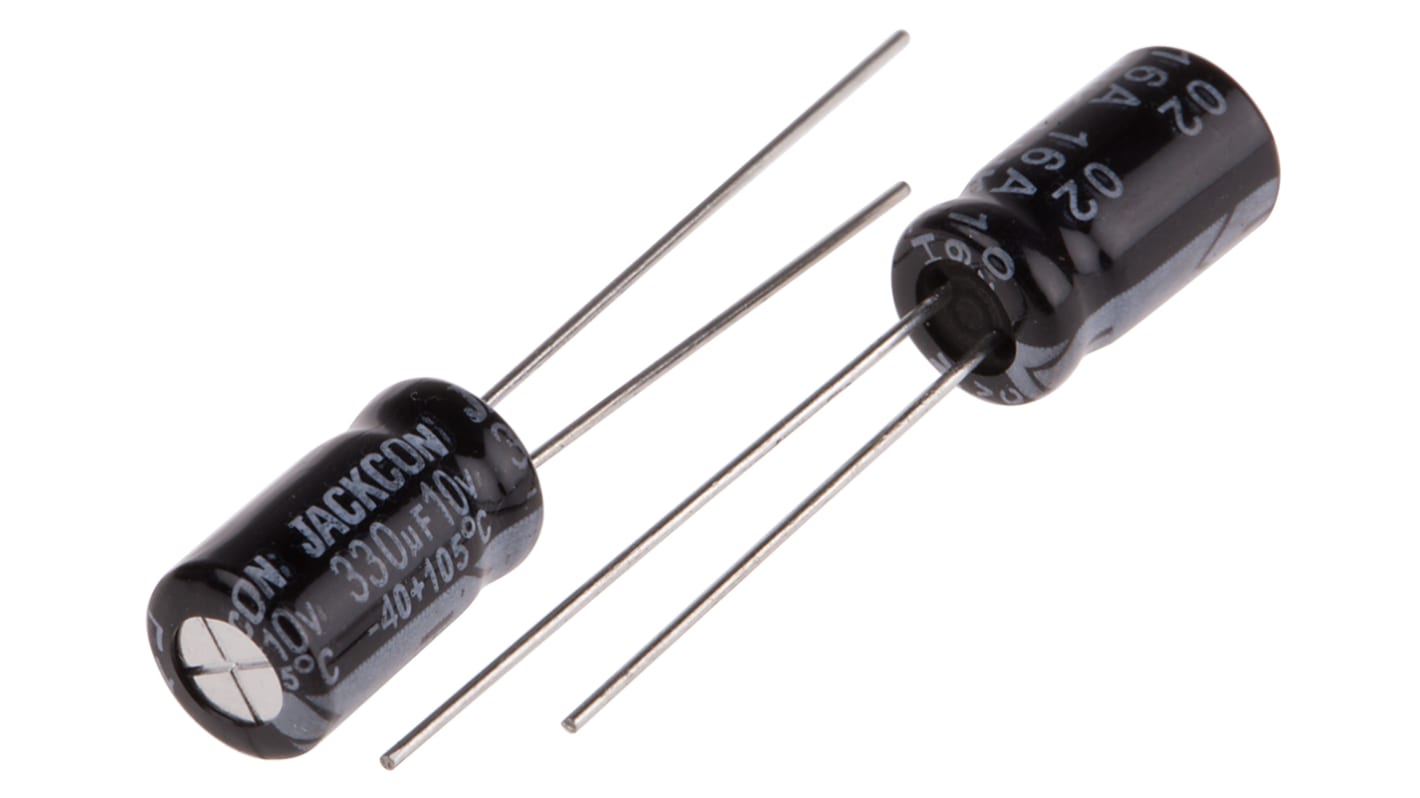 RS PRO 330μF Aluminium Electrolytic Capacitor 10V dc, Radial, Through Hole