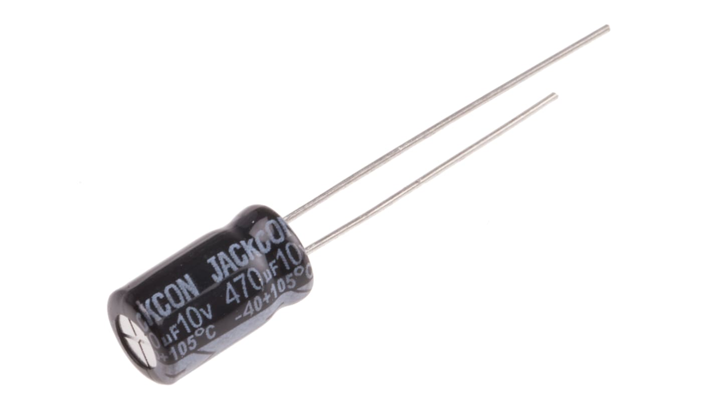 RS PRO 470μF,10V dc コンデンサ, ラジアル、 スルーホール ±20 RS PRO 470μF,10V dc コンデンサ, ラジアル、 スルーホール ±20